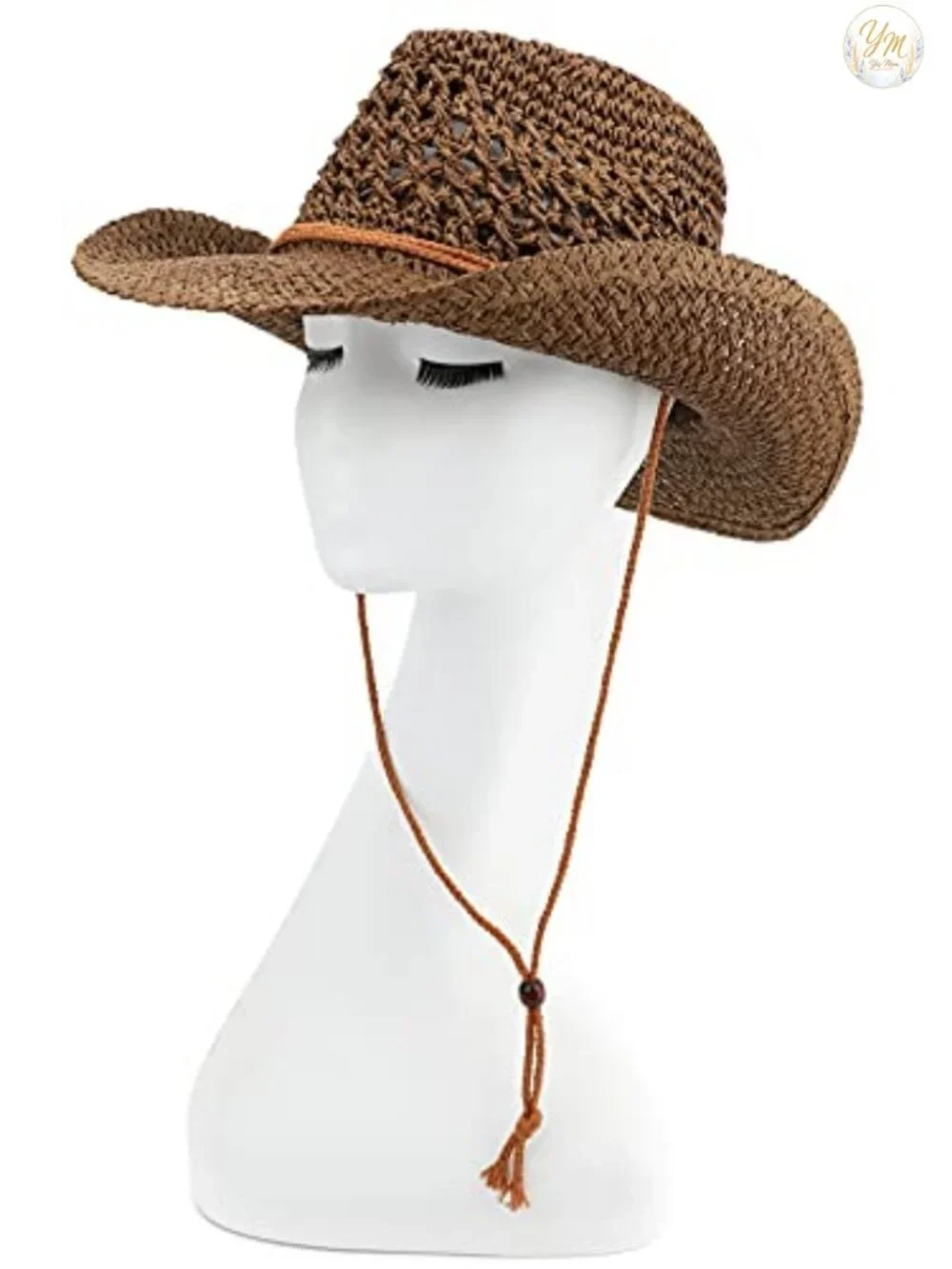 Women's Cowboy Hat Straw Western Sun Protection Fitted